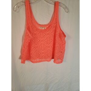 Women's Aeropostale Orange Lace Tank Size M